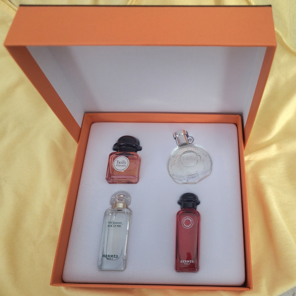 Hermes Perfume Set in Orange Box